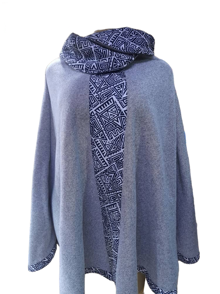 Gray Artisanal Poncho