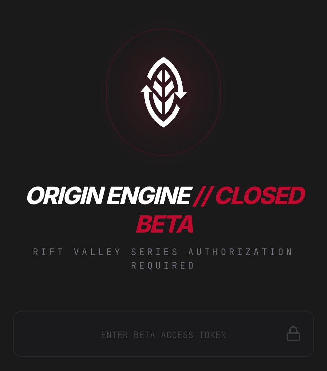Origin Engine App Screenshot