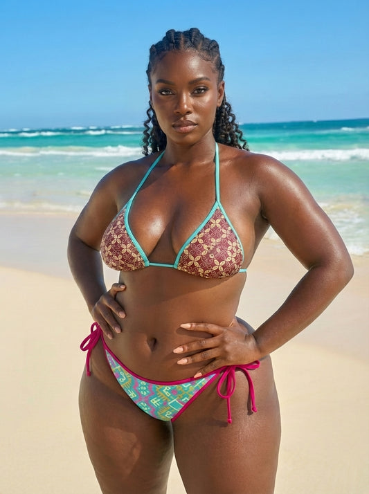 Aztec Scrunch Tie Bottom